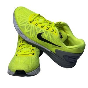 Nike Men’s Lunarglide 6 Size-10.5 Running Shoes Neon Green 654433-700